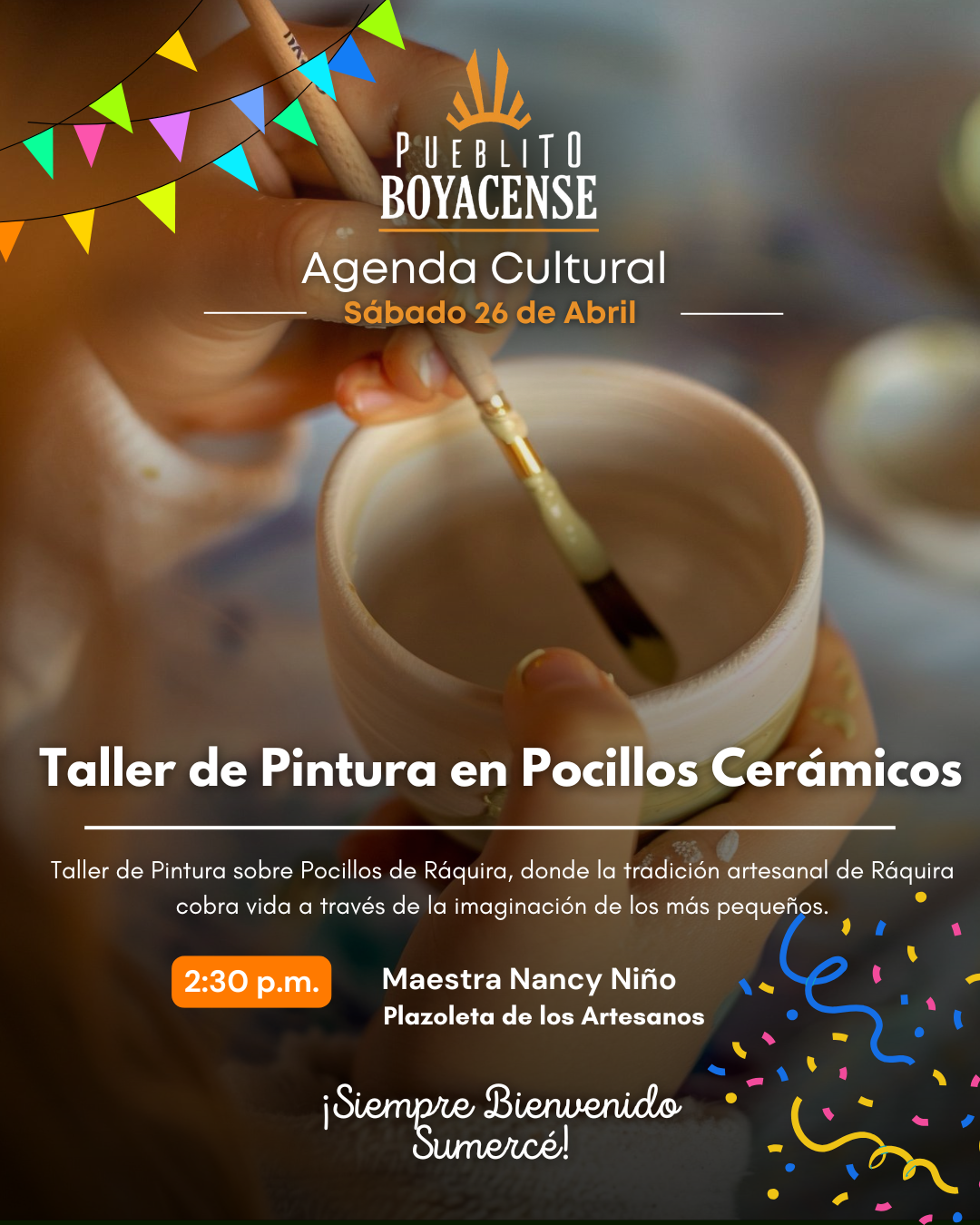 Taller de Pintura en Pocillos Cerámicos 