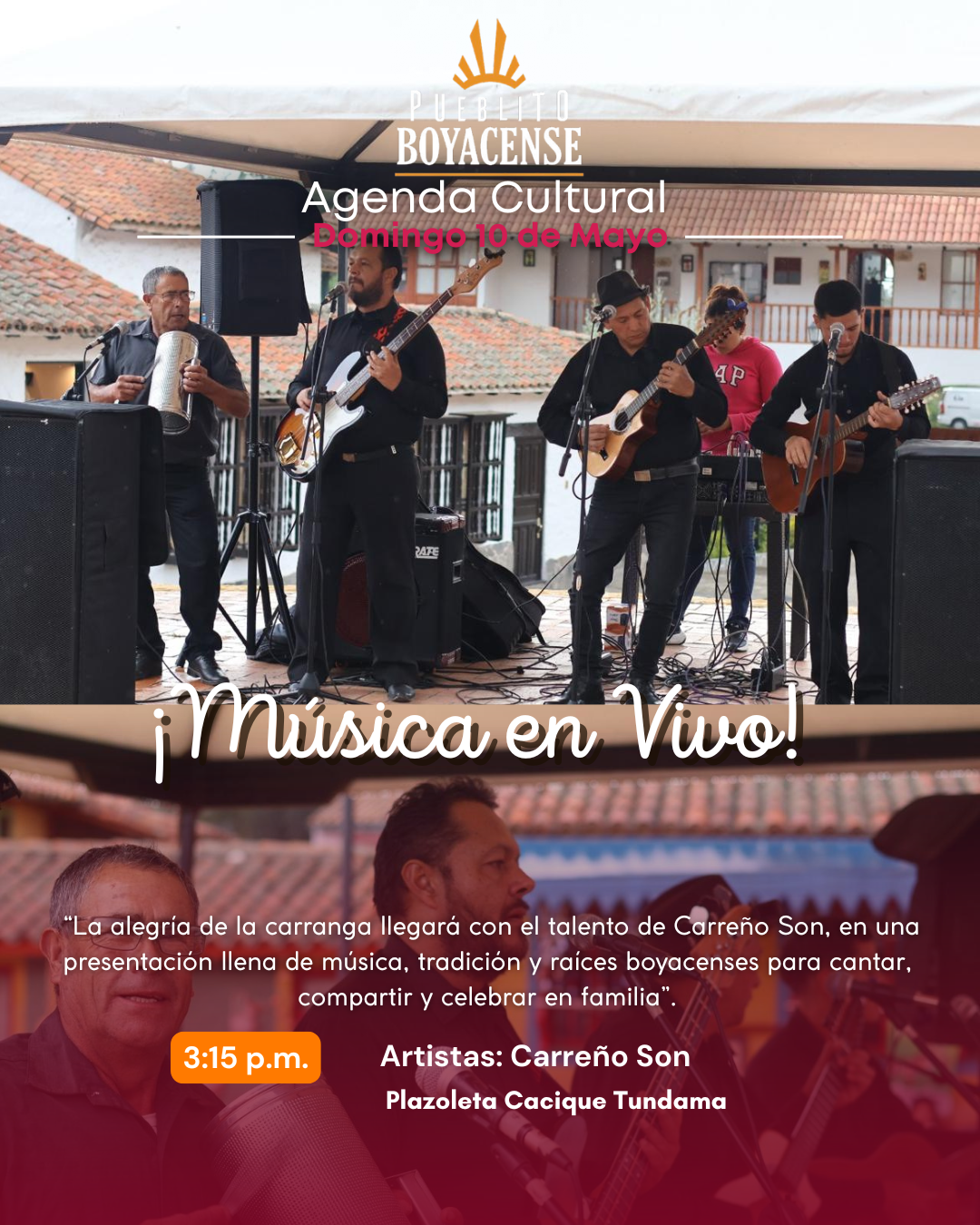 Música, tradición y cultura para celebrar a mamá en un fin de semana especial en Pueblito Boyacense.