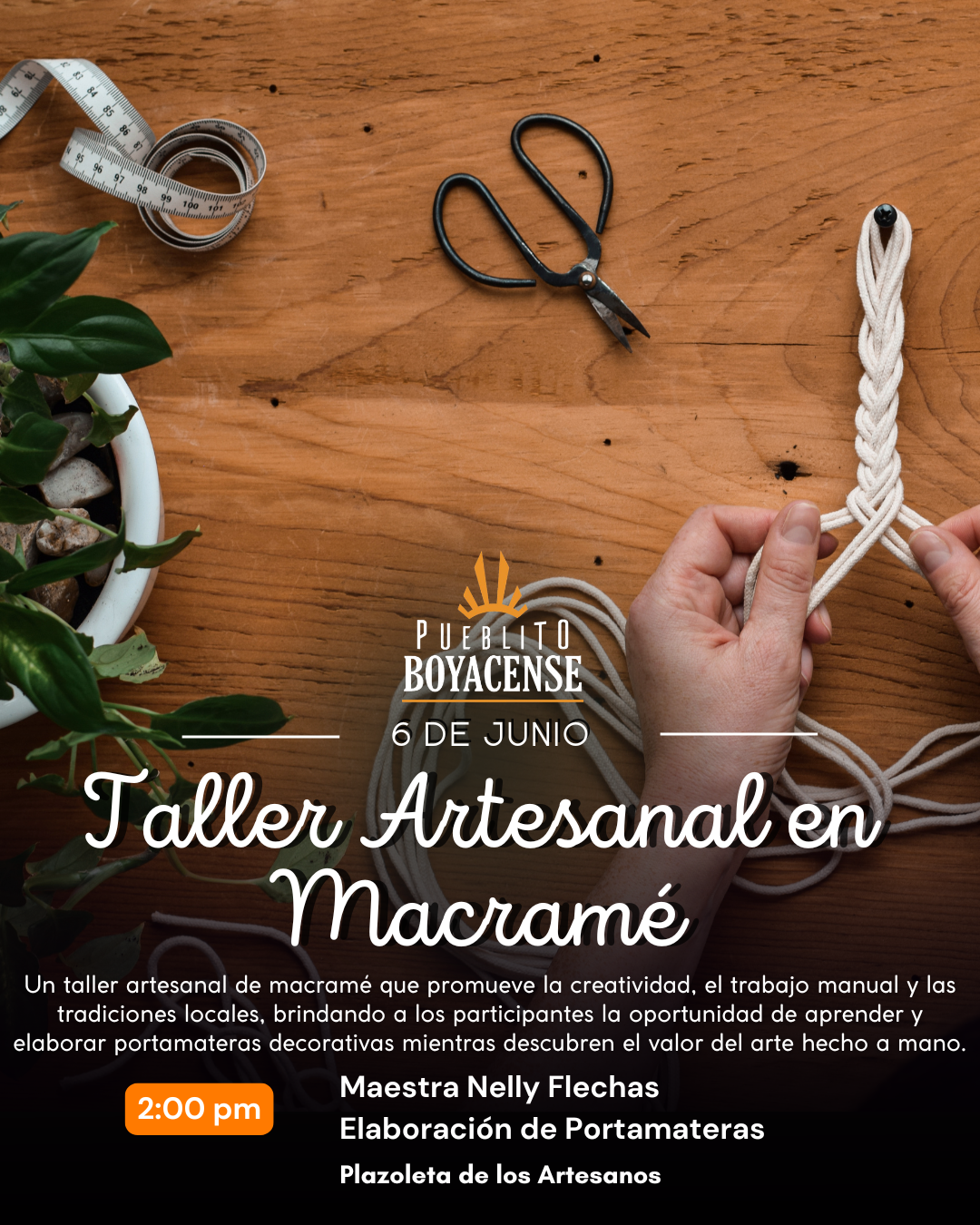 Taller Artesanal en Macramé