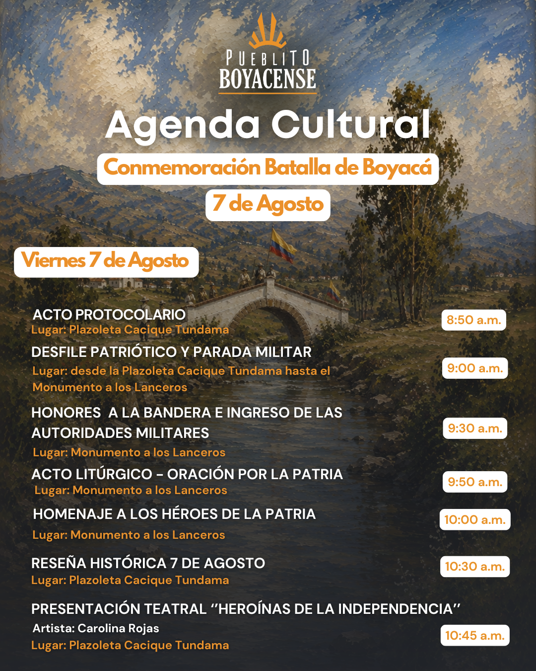 Programación Batalla de Boyacá